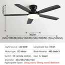 GobekUsa 72" Low Floor Fan Light Chandelier 2023 Living Room Ceiling Fan Strong Winds