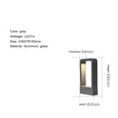 GobekUsa 7W LED Aluminum Garden Bollard Light for Outdoor Landscape Courtyards