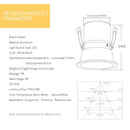 GobekUsa 7W LED Recessed Downlight, Dimmable, CRI97, Angle Adjustable Spot Light