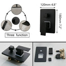 GobekUsa 8/16 Inch Matte Black LED Rainfall Shower Faucet Set