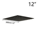 GobekUsa 8-20" Black Ultra-thin Rain Shower Head for Bathroom Square Rainfall Faucet