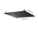 GobekUsa 8-20" Black Ultra-thin Rain Shower Head for Bathroom Square Rainfall Faucet