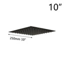 GobekUsa 8-20" Black Ultra-thin Rain Shower Head for Bathroom Square Rainfall Faucet