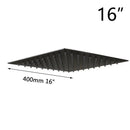 GobekUsa 8-20" Black Ultra-thin Rain Shower Head for Bathroom Square Rainfall Faucet
