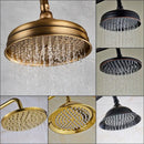 GobekUsa 8" Antique Brass Rainfall Shower Faucet Head for Refreshing Showers