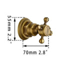 GobekUsa 8" Antique Brass Round Wall Mounted Bathroom Shower Faucet Set with Rainfall Head & Hand Shower