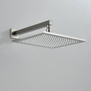 GobekUsa 8" Brass Square LED Rainfall Shower Head with Wall Mount Arm Pipe