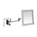 GobekUsa 8 inch Brass LED Magnifying Wall Mirror for Makeup and Dressing, 3X Magnification