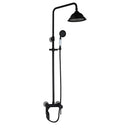 GobekUsa 8 Inch Matte Black Shower Faucet Set with Hand Spray and Rainfall Head