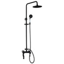 GobekUsa 8 Inch Matte Black Shower Faucet Set with Hand Spray and Rainfall Head