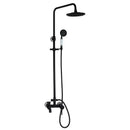 GobekUsa 8 Inch Matte Black Shower Faucet Set with Hand Spray and Rainfall Head