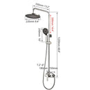GobekUsa 8 Inch Stainless Steel Rainfall Shower Set in Chrome Finish
