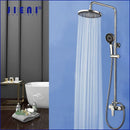 GobekUsa 8 Inch Stainless Steel Rainfall Shower Set in Chrome Finish