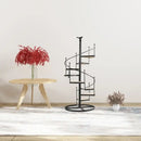 GobekUsa 8-Layer Stair Shape Iron Plant Stand with Wood Plate