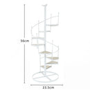 GobekUsa 8-Layer Stair Shape Iron Plant Stand with Wood Plate