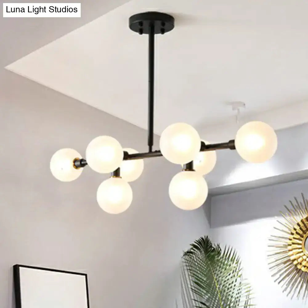 GobekUsa 8-Light Black Nordic Globe Island Pendant for Restaurants, photo 3 of 8