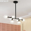 GobekUsa 8-Light Black Nordic Globe Island Pendant for Restaurants
