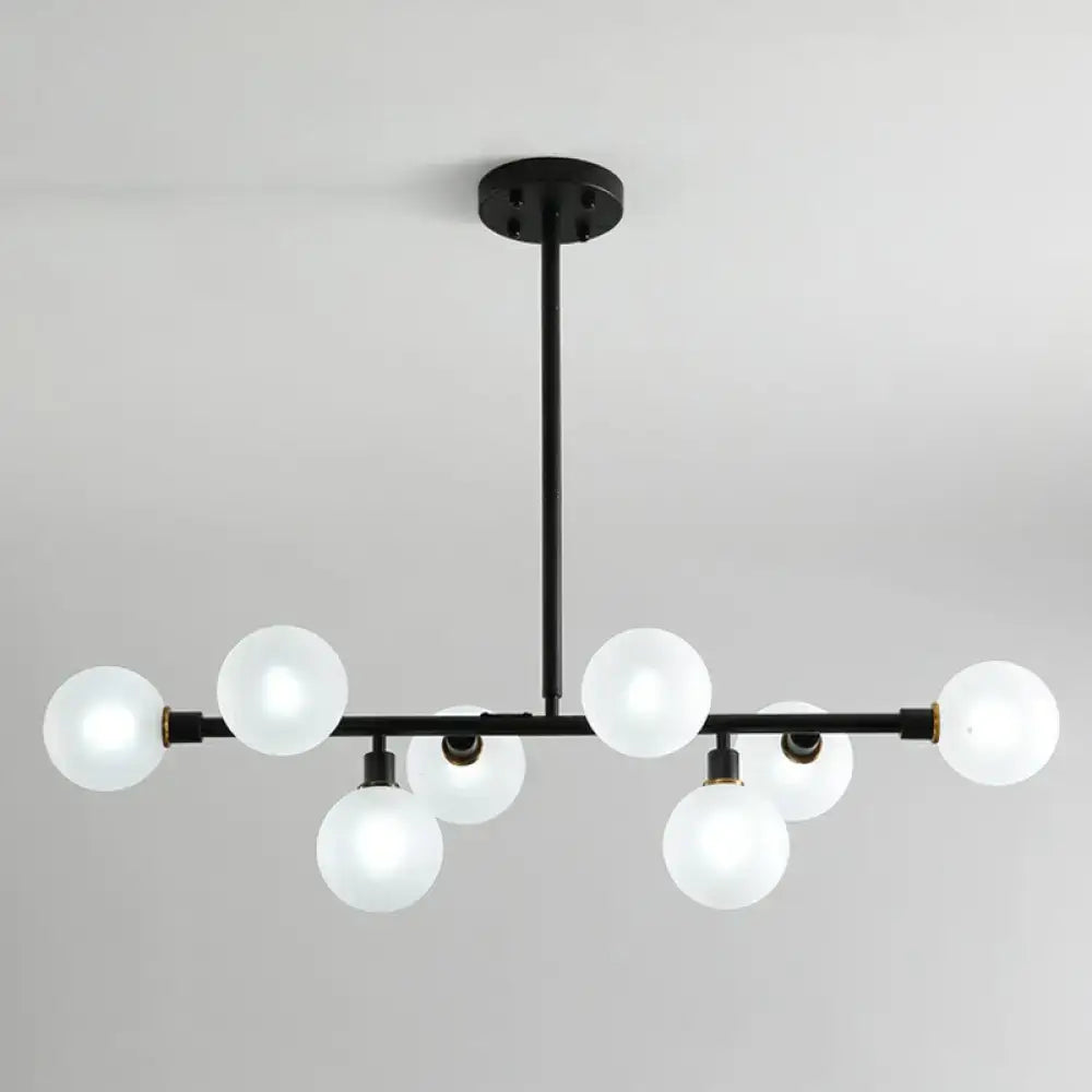 GobekUsa 8-Light Black Nordic Globe Island Pendant for Restaurants, photo 7 of 8