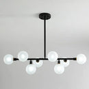 GobekUsa 8-Light Black Nordic Globe Island Pendant for Restaurants