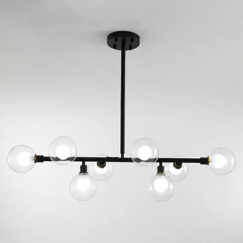 GobekUsa 8-Light Black Nordic Globe Island Pendant for Restaurants, photo 8 of 8