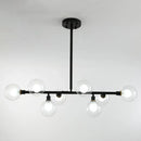 GobekUsa 8-Light Black Nordic Globe Island Pendant for Restaurants