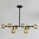 GobekUsa 8-Light Black Nordic Globe Island Pendant for Restaurants