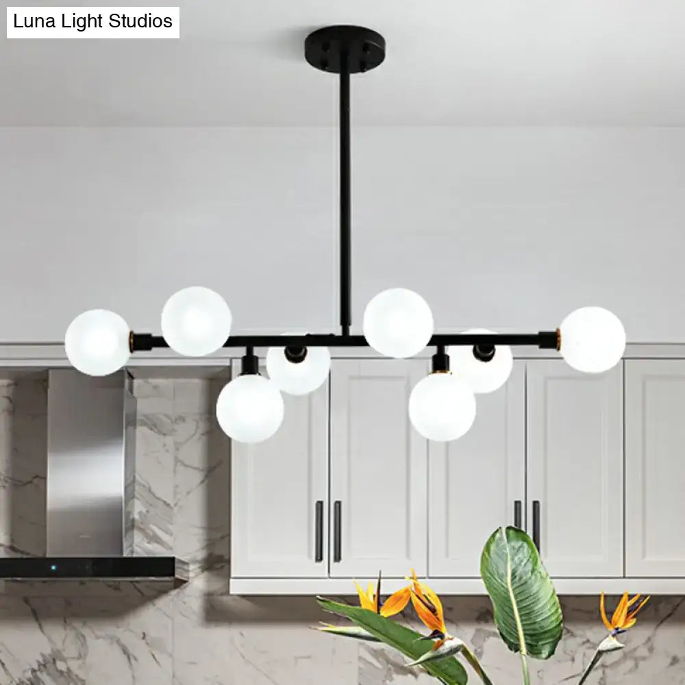 GobekUsa 8-Light Black Nordic Globe Island Pendant for Restaurants, photo 6 of 8