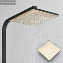 GobekUsa 8" Rainfall Shower Set with Bidet Function, Wall Mounted Hot Cold Mixer Tap