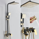 GobekUsa 8" Rainfall Shower Set with Bidet Function, Wall Mounted Hot Cold Mixer Tap
