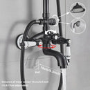 GobekUsa 8" Rainfall Shower System with Bathtub Faucet and Hand Shower