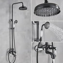 GobekUsa 8" Rainfall Shower System with Bathtub Faucet and Hand Shower