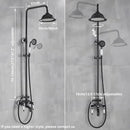 GobekUsa 8" Rainfall Shower System with Bathtub Faucet and Hand Shower