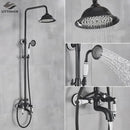 GobekUsa 8" Rainfall Shower System with Bathtub Faucet and Hand Shower