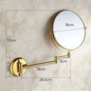 GobekUsa 8" Round Brass Dual Makeup Mirror with 3X Magnification