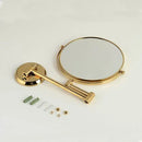 GobekUsa 8" Round Brass Dual Makeup Mirror with 3X Magnification