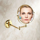 GobekUsa 8" Round Brass Dual Makeup Mirror with 3X Magnification