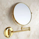 GobekUsa 8" Round Brass Dual Makeup Mirror with 3X Magnification