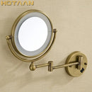 GobekUsa 8" Round LED Light Makeup Mirror with Dual 3X/1X Magnification