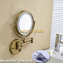 GobekUsa 8" Round LED Light Makeup Mirror with Dual 3X/1X Magnification