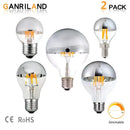 Silver mirror led filament dimmable g45 bulb set dining room 5 pack by Decorbites