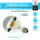 Silver mirror led filament dimmable g45 bulb set dining room 5 pack by Decorbites