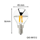 Silver mirror led filament dimmable g45 bulb set dining room 5 pack by Decorbites