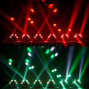 GobekUsa 8x12W RGBW 140W Dual Head LED Beam & Strobe & Laser 3-in-1 DJ Light