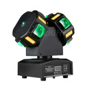 GobekUsa 8x12W RGBW 140W Dual Head LED Beam & Strobe & Laser 3-in-1 DJ Light