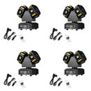 GobekUsa 8x12W RGBW 140W Dual Head LED Beam & Strobe & Laser 3-in-1 DJ Light