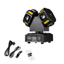 GobekUsa 8x12W RGBW 140W Dual Head LED Beam & Strobe & Laser 3-in-1 DJ Light