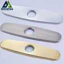 Sleek chrome nickel and gold sink faucet hole cover kitchen deck plate by Decorbites