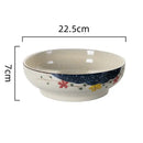 GobekUsa 9" Retro Ceramic Ramen Noodle Bowl - Japanese Style Soup Bowl for Pickled Cabbage Fish