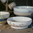 GobekUsa 9" Retro Ceramic Ramen Noodle Bowl - Japanese Style Soup Bowl for Pickled Cabbage Fish