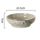 GobekUsa 9" Retro Ceramic Ramen Noodle Bowl - Japanese Style Soup Bowl for Pickled Cabbage Fish